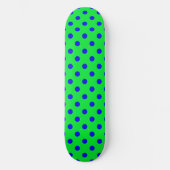 Skateboard Blue On Green Polka Dots Pattern Design  (Recto)