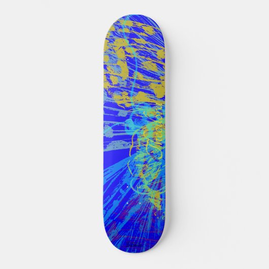Skateboard Blue Pastel Abstract (Recto)