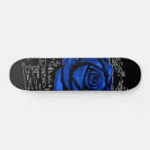 Skateboard Blue Rugged Rose Graffiti Art • Urban Street (Horz)