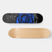 Skateboard Blue Rugged Rose Graffiti Art • Urban Street (Horz)