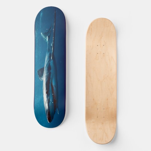 Skateboard Blue Shark Predator. (Voorkant)
