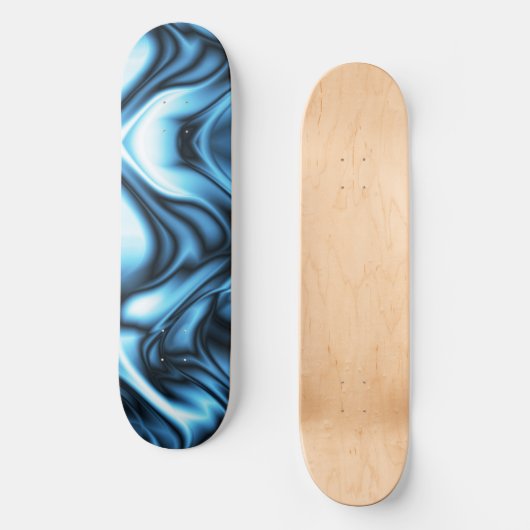 Skateboard Blue Silk wave (Recto)