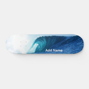Skateboard Blue Wave Tube Surf Lombok Indonésie Custom