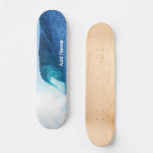 Skateboard Blue Wave Tube Surf Lombok Indonésie Custom (Recto)