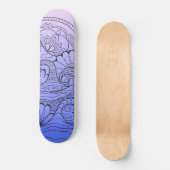 Skateboard blue waves (Recto)