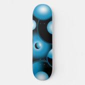 Skateboard Blues Cercle Concentré Orbital Art Abstrait (Recto)