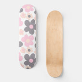 Skateboard Blush Rose Grey Daisers Retro Dream #1 #retro #art (Recto)