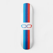 Skateboard BMW M rayures et des reins fan art, blanc (Recto)