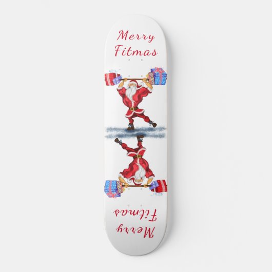Skateboard Bodybuilder Santa Claus avec cadeaux de Noël - Amu (Recto)