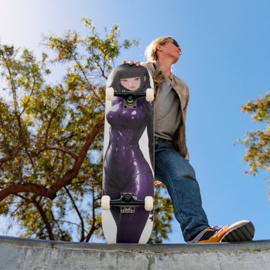 Skateboard Bodysuit Violet pour fille Anime (Extérieur 1)