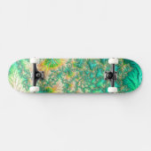 Skateboard Bohème Vibrant Trippy Fractal Abstrait Spiral (Horz)