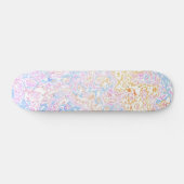 Skateboard Boho Eclectique Hippie Funky Coloré Marbre Pastel (Horz)