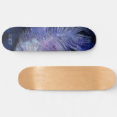 Skateboard *~* Boho Midnight Sky Cosmic Pastel Feather (Horz)