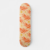 Skateboard Boho Orange Tropical Feuille Jungle Plante esthéti (Devant)