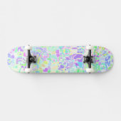 Skateboard Boho Pastel coloré Super Hippie Blob Mosaic (Horz)