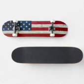 Skateboard Bois affligé par cool de drapeau américain (Horz)