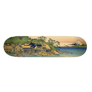 Skateboard Bois de graveur japonais : Enoshima dans la
