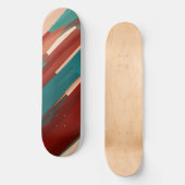 Skateboard Bois et turquoise (Recto)