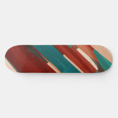 Skateboard Bois et turquoise (Horz)