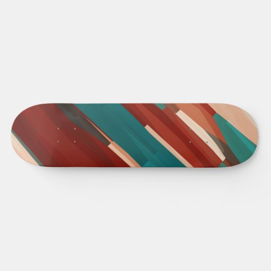Skateboard Bois et turquoise (Horz)