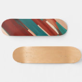 Skateboard Bois et turquoise (Horz)