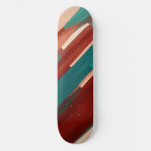 Skateboard Bois et turquoise (Recto)
