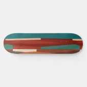 Skateboard Bois et turquoise (Horz)
