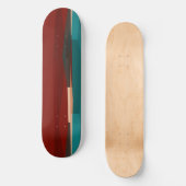 Skateboard Bois et turquoise (Recto)