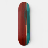 Skateboard Bois et turquoise (Recto)