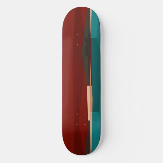 Skateboard Bois et turquoise (Recto)