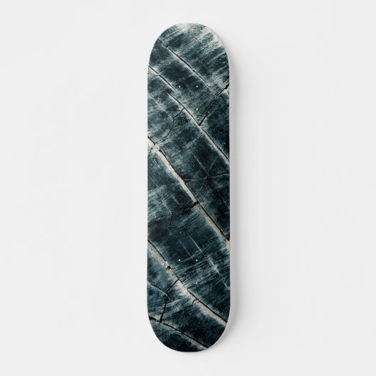 Skateboard Bois peint en bleu (Devant)