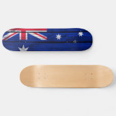Skateboard Bois rustique de drapeau de l'Australie (Horz)