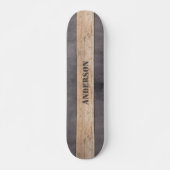 Skateboard Bois sur fond sombre, nom (Devant)