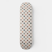 Skateboard Bois Tons Terre Clair Motif à Points Design (Recto)