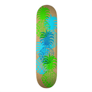 Skateboard Bois tropical hawaïen de Faux d'ananas de Momona