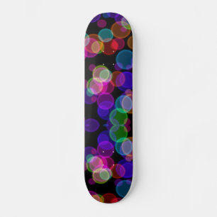 Skateboard Bokeh coloré