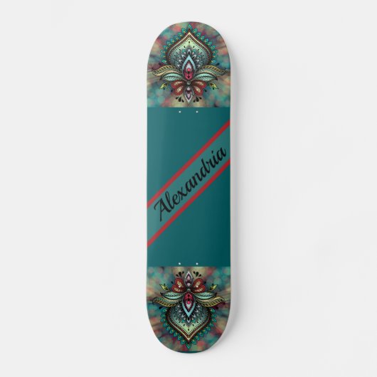Skateboard Bokeh et Bohemian (Recto)