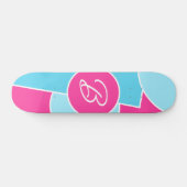 Skateboard Bold Bright Fun Chic Cercles Abstraits Art Motif (Horz)