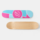 Skateboard Bold Bright Fun Chic Cercles Abstraits Art Motif (Horz)