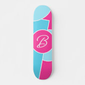 Skateboard Bold Bright Fun Chic Cercles Abstraits Art Motif (Devant)