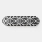 Skateboard Bonheur en noir et blanc (Horz)