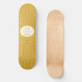 Skateboard Bonjour Sunshine Golden Yellow Floral (Recto)