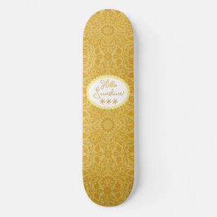 Skateboard Bonjour Sunshine Golden Yellow Floral