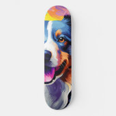 Skateboard Bonne aquarelle Sunny Puppy (Recto)