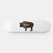 Skateboard Bonne illustration de bison américain (Horz)