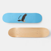 Skateboard Bonne illustration de dessin d'aigle à chauve-sour (Horz)