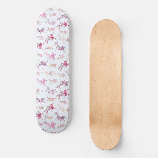 Skateboard Bonnets roses mignons Motif dansant (Recto)
