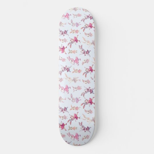 Skateboard Bonnets roses mignons Motif dansant (Recto)