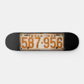 Skateboard Bonnie & Clyde License Plate (Horz)