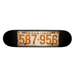 Skateboard Bonnie & Clyde License Plate